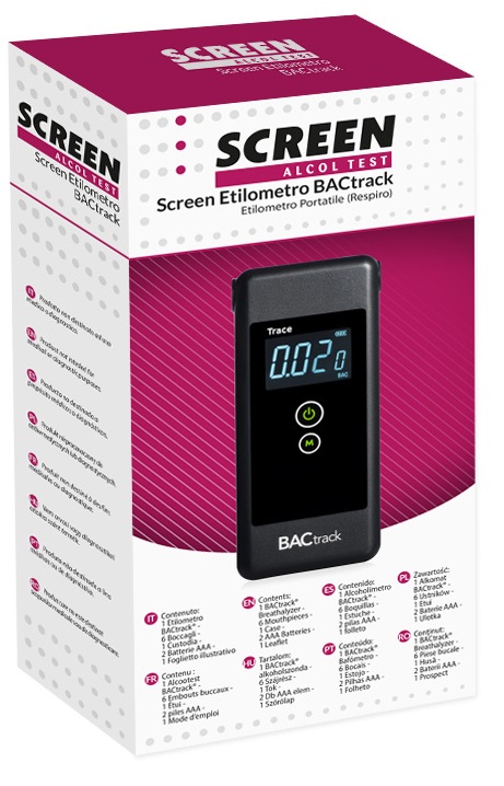 SCREEN ALCOL TEST SCREEN ETILOMETRO BACTRACK - goldeneffe.it