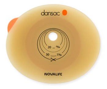 PLACCA PER COLO ILEO ED UROSTOMIA DANSAC NOVALIFE2 55MM RITAGLIABILE 10-47 - goldeneffe.it