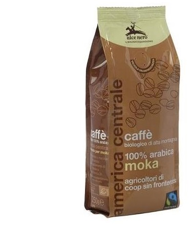 CAFFE' MOKA 100% ARABICA BIO FAIRTRADE 250 G - goldeneffe.it