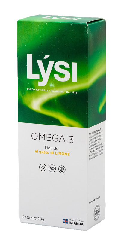 LYSI OMEGA3 LIQUIDO LIMONE 240 ML - goldeneffe.it