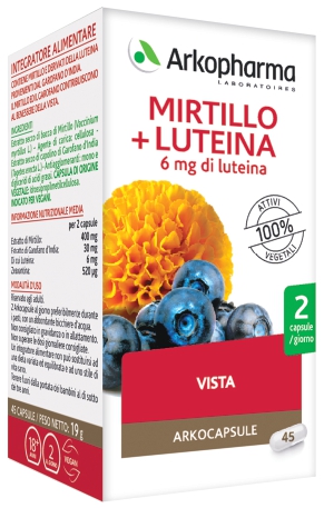 ARKO CAPSULE MIRTILLO+LUTEINA 45 CAPSULE - goldeneffe.it
