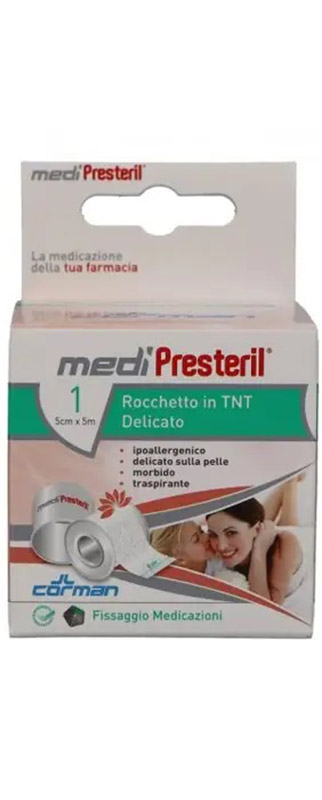 CEROTTO IN ROCCHETTO IN TNT MEDIPRESTERIL DELICATO M5X5CM - goldeneffe.it