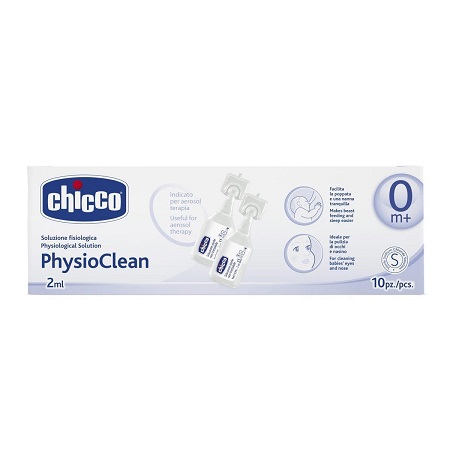 CHICCO PHYSIOCLEAN SOLUZIONE FISIOLOGICA 10 FLACONCINI 2 ML - goldeneffe.it