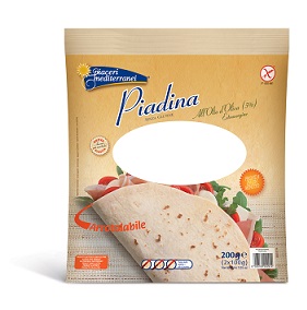 PIACERI MEDITERRANEI PIADINA OLIO D'OLIVA 200 GRAMMI - goldeneffe.it