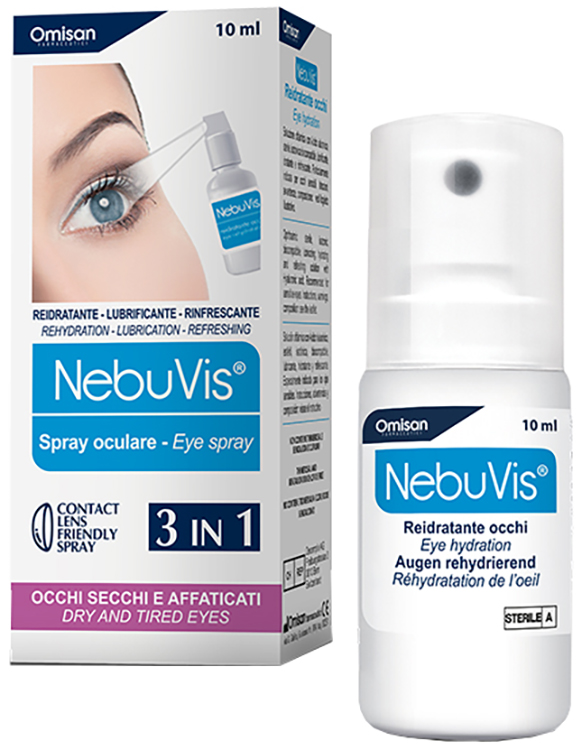 NEBUVIS REIDRATANTE OCCHI SPRAY 10 ML 1 PEZZO - goldeneffe.it