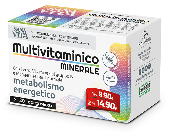 SANAVITA MULTIVITAMINICO MINERALE 30 COMPRESSE - goldeneffe.it
