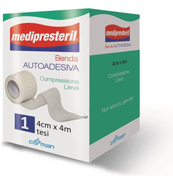 BENDA ADESIVA MEDIPRESTERIL 4X400CM - goldeneffe.it