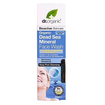 DR ORGANIC DEAD SEA MINERALS FACE WASH DETERGENTE VISO 200 ML - goldeneffe.it