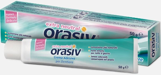 ORASIV EXTRA CREMA NEUTRAL ADESIVA PER PROTESI DENTARIA 50 G - goldeneffe.it