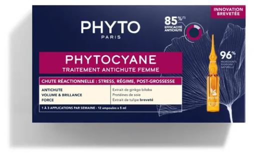 PHYTO PARIS PHYTOCYANE TRATTAMENTO ANTICADUTA CAPELLI DONNA 12 FIALE 7,5 ML - goldeneffe.it