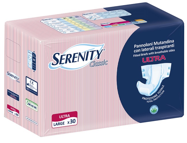 PANNOLONE A MUTANDINA SERENITY CLASSIC ULTRA ALOE LARGE 30 PEZZI - goldeneffe.it