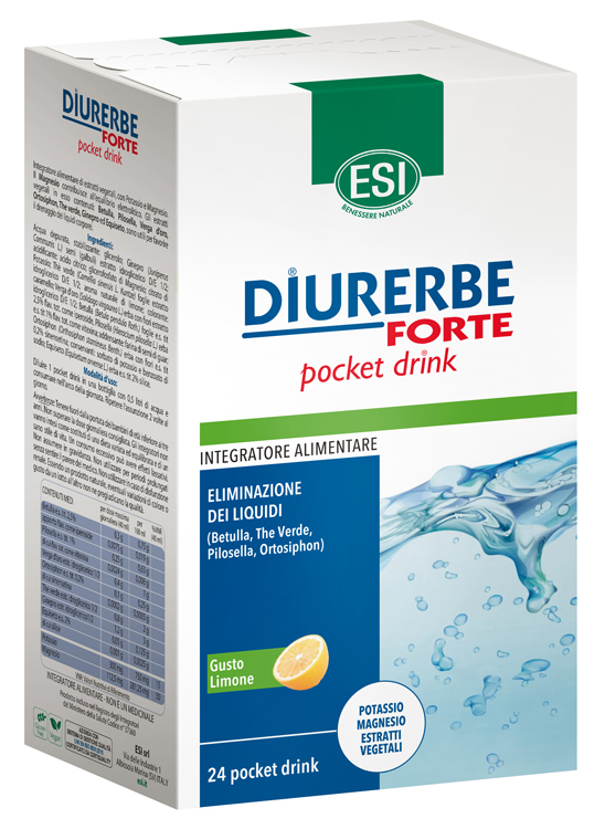 ESI DIURERBE FORTE POCKET DRINK LIMONE 24 X 20 ML - goldeneffe.it