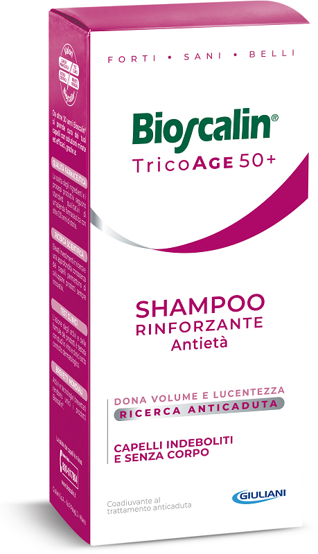 BIOSCALIN TRICOAGE SHAMPOO RINFORZANTE ANTIETA' 200 ML - goldeneffe.it
