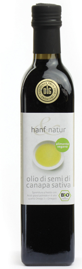 HANF&NATUR CANAPA OLIO DI SEMI BIO 500 ML - goldeneffe.it