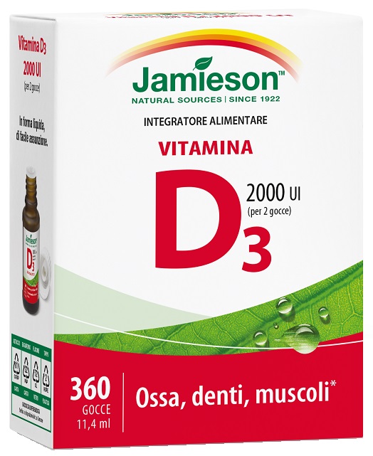 JAMIESON VITAMINA D GOCCE 11,4 ML - goldeneffe.it