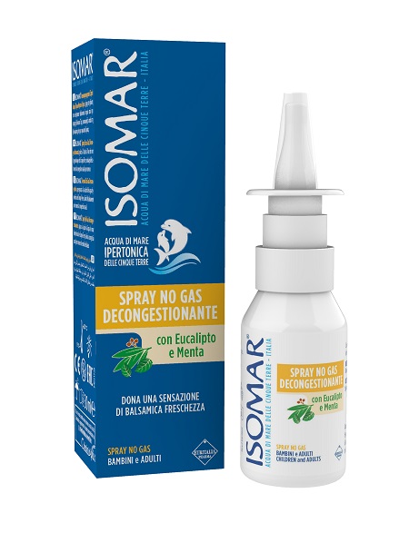 ISOMAR SOLUZIONE ACQUA MARE NASO IPERTONICA NASO SPRAY DECONGESTIONANTE 30 ML - goldeneffe.it