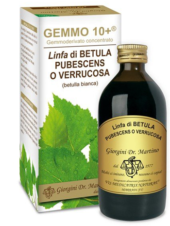 GEMMO 10+ BETULLA B LINFA 200 ML LIQUIDO ANALCOLICO - goldeneffe.it