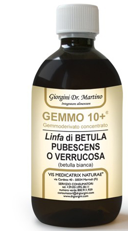 GEMMO 10+ BETULLA B LINFA 500 ML LIQUIDO ANALCOLICO - goldeneffe.it