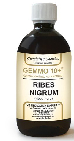 GEMMO 10+ RIBES NERO 500 ML LIQUIDO ANALCOLICO - goldeneffe.it