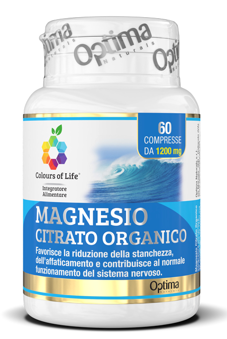 COLOURS OF LIFE MAGNESIO CITRATO ORGANICO 60 COMPRESSE 1200 MG - goldeneffe.it