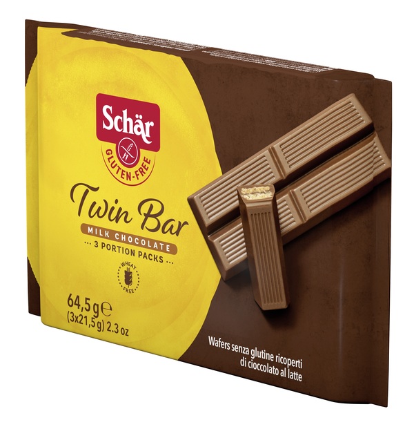 SCHAR TWIN BAR WAFERS RICOPERTI DI CIOCCOLATO AL LATTE 3 PEZZI DA 21,5 G - goldeneffe.it
