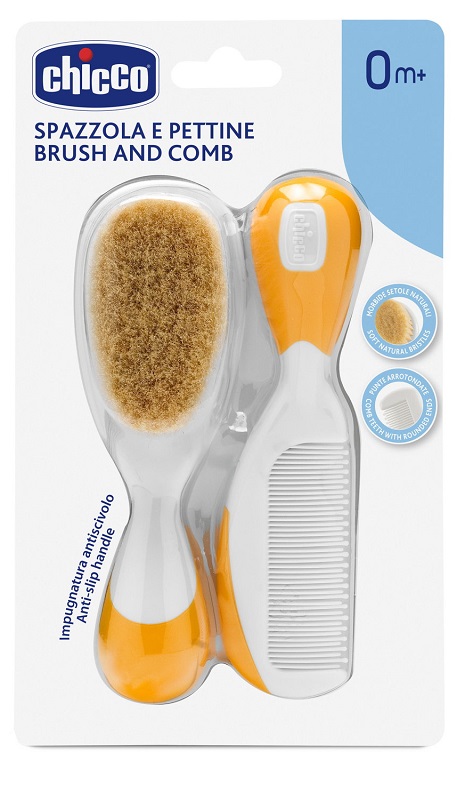 CHICCO SPAZZOLA + PETTINE ARANCIONE - goldeneffe.it