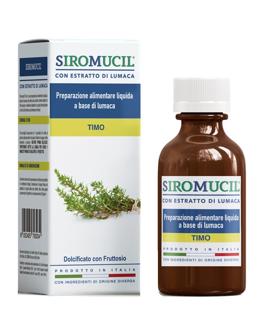 SIROMUCIL PREPARATO ALIMENTARE CON ESTRATTO DI LUMACA AL TIMO 150 ML - goldeneffe.it