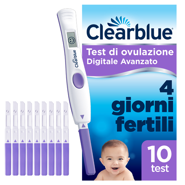 TEST DI OVULAZIONE CLEARBLUE DIGITALE AVANZATO 10 PEZZI - goldeneffe.it