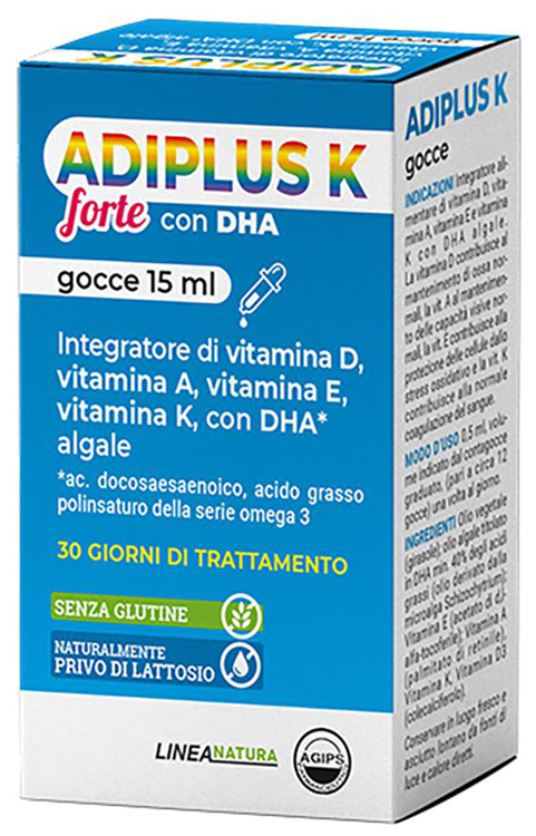ADIPLUS K FORTE CON DHA GOCCE FLACONCINO 15 ML - goldeneffe.it