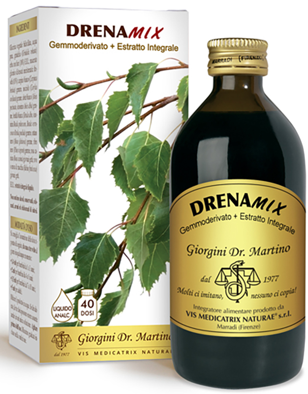 DRENAMIX GEMMODERIVATO + ESTRATTO INTEGRALE SENZA ALCOOL 200 ML 40 DOSI - goldeneffe.it