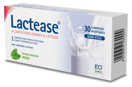 LACTEASE 4500 FCC AROMA MENTA 30 COMPRESSE MASTICABILI - goldeneffe.it