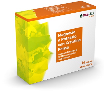 MAGNESIO E POTASSIO CON CREATINA ARANCIA PENSA 14 BUSTINE - goldeneffe.it