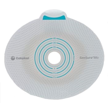 PLACCA PER UROSTOMIA COLOSTOMIA ILEOSTOMIA SENSURA MIO CLICK SISTEMA A DUE PEZZI FLANGIA 70 MM FORO RITAGLIABILE 10-65 MM 5 PEZZI - goldeneffe.it