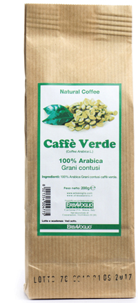 CAFFE' VERDE  GRANI CONTUSI 200 G - goldeneffe.it