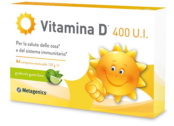 VITAMINA D 400 UI 84 COMPRESSE MASTICABILI GUSTO LIME - goldeneffe.it