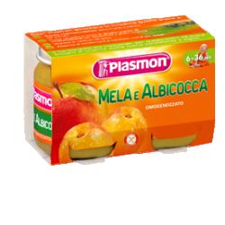 PLASMON OMOGENEIZZATO MELA ALBICOCCA 2 X 104 G - goldeneffe.it