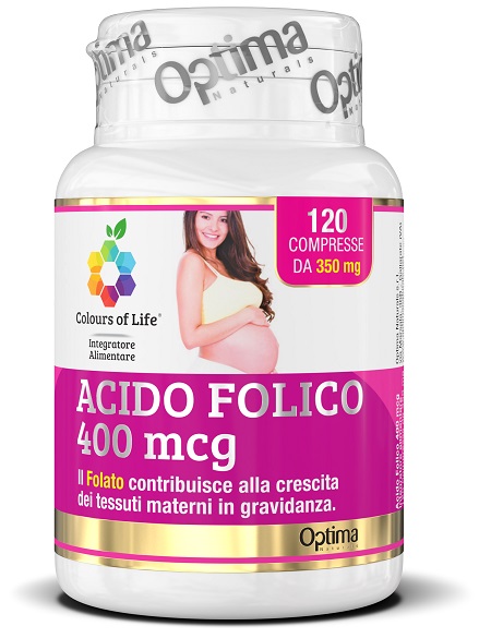 COLOURS OF LIFE ACIDO FOLICO 400 MCG 120 COMPRESSE 350 MG - goldeneffe.it