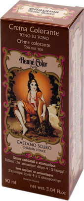 HENNE NUANCE CASTANO SCURO CREMA HENNE COLOR CREMA COLORANTE PRONTA ALL'USO - goldeneffe.it