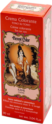 HENNE NUANCE ROSSO RAME NATURALE CUIVRE CREMA HENNE COLOR CREMA COLORANTE PRONTA ALL'USO - goldeneffe.it