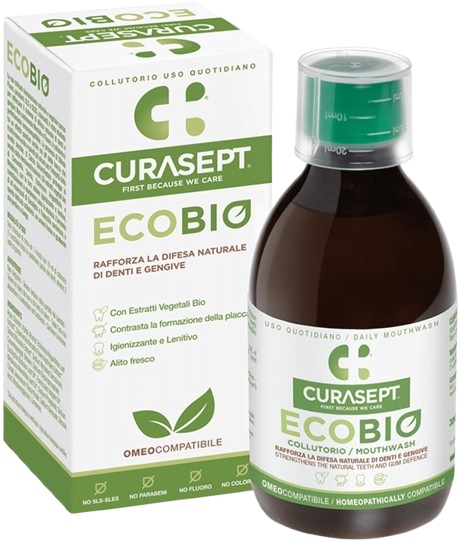 CURASEPT COLLUTORIO ECOBIO 300 ML PHARMADENT - goldeneffe.it