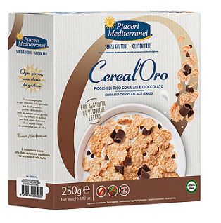 PIACERI MEDITERRANEI CEREALORO FIOCCHI RISO MAIS E CIOCCOLATO 250 G - goldeneffe.it