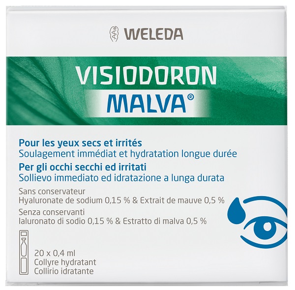 GOCCE OCULARI VISIODORON MALVA 20 MONODOSE DA 0,4 ML - goldeneffe.it
