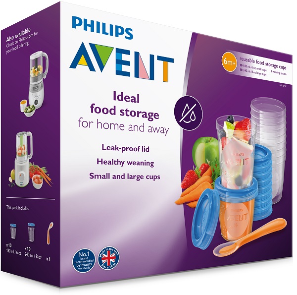 AVENT SET 10 VASETTI CONSERVALATTE 180ML + 10 VASETTI CONSERVALATTE 240ML + 20 COPERCHI + CUCCHIAINO - goldeneffe.it