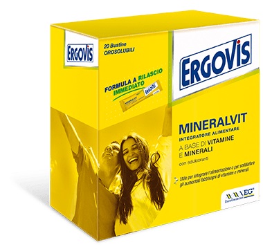 ERGOVIS MINERALVIT 20 BUSTE OROSOLUBILI 30 G - goldeneffe.it