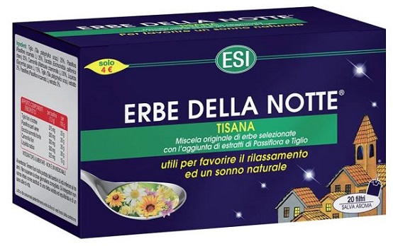 ESI ERBE DELLA NOTTE TISANA 20 FILTRI ASTUCCIO 40 G - goldeneffe.it