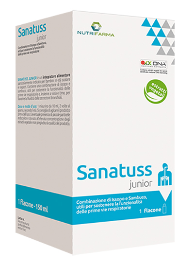NUTRIFARMA SANATUSS JUNIOR 150 ML - goldeneffe.it