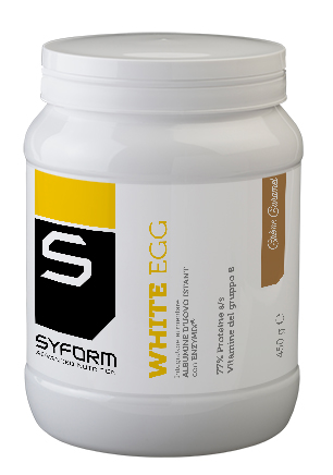 WHITE EGG INTEGRATORE IN POLVERE AL GUSTO DI CREME CARAMEL 450 G - goldeneffe.it