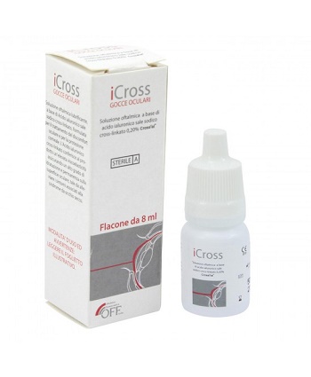 ICROSS GOCCE OCULARI SOLUZIONE OFTALMICA ACIDO IALURONICO CROSS-LINKATO 0,2% 8 ML - goldeneffe.it