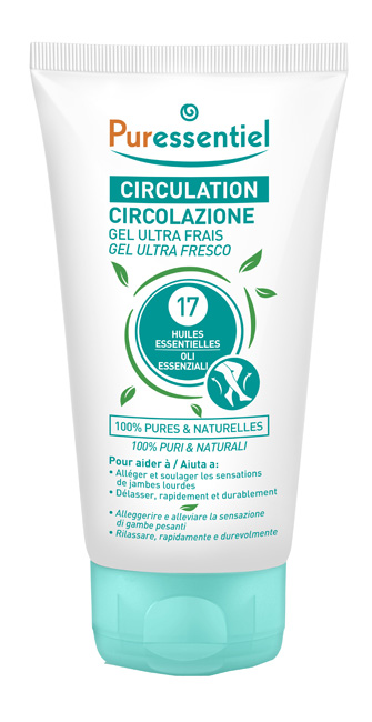 PURESSENTIEL GEL ULTRA FRESCO CIRCOLAZIONE 17 OLI ESSENZIALI 125 ML - goldeneffe.it