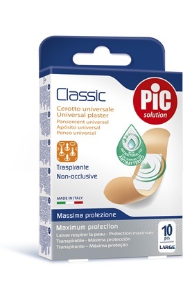 CEROTTO PIC CLASSIC 25X72 MM 10 ANTIBATTERICO 10 PEZZI - goldeneffe.it